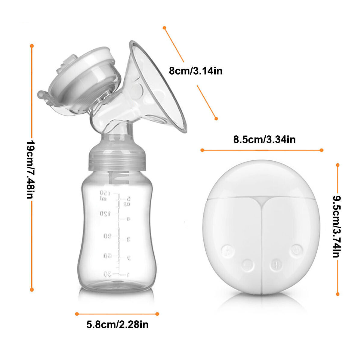 Electric Breast  Mute Automatic Dual Breastpump Baby Infant Feeding With USB