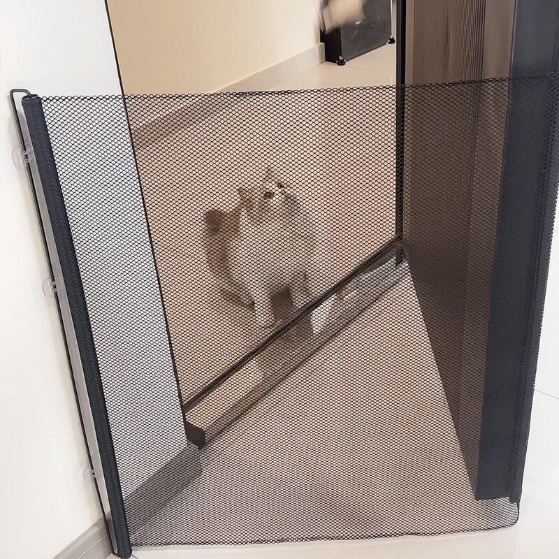 Retractable Pet Dog Gate Safety Guard Folding Baby Toddler Stair Gates Isolation