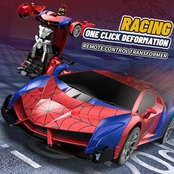 Transforming Remote Control Car Robot, R&C Car Toy, One-Button Deformation, Children's Day Gifts, 1-18 Scale 360' Rotating Drifting, Toys Suitable For Kids Over 3 Years Old, Educational Toy, Birthday