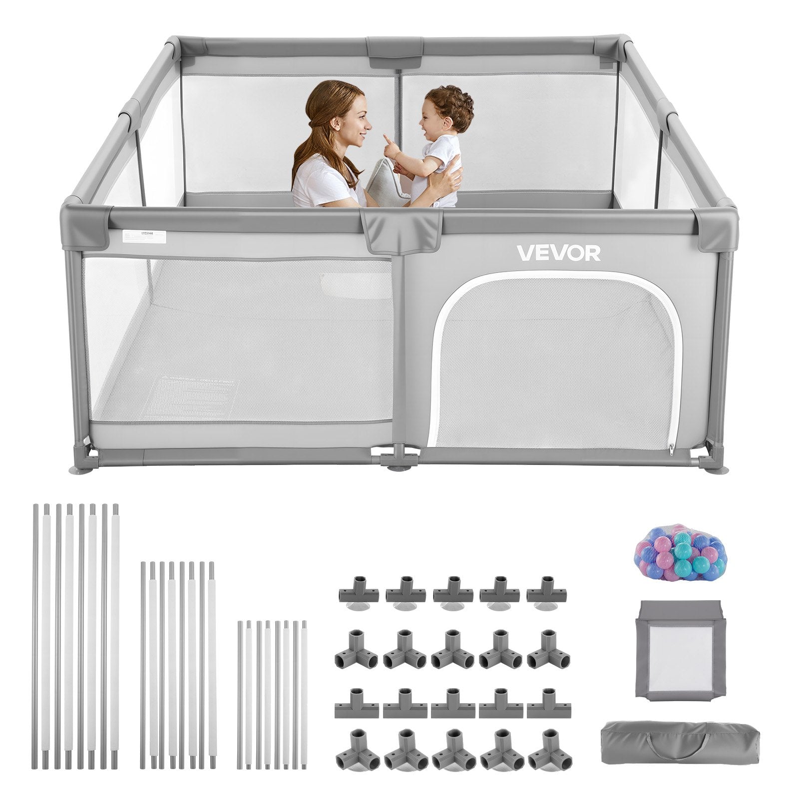 Baby-Laufstall 2000x1785 Mm Spielstall Für Kleinkinder Spielplatz Für Drinnen & Draußen