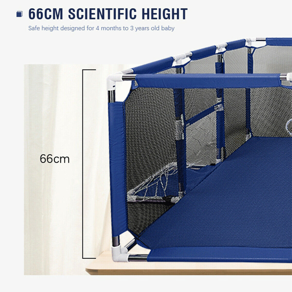 Baby Playpen Child Play Mat Kid Interactive Safety Gate Slide Fence Game Set