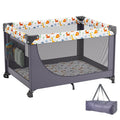 VEVOR Baby Playpen Quick-Folding Portable Baby Toddler Fence Play Yard & Wheels