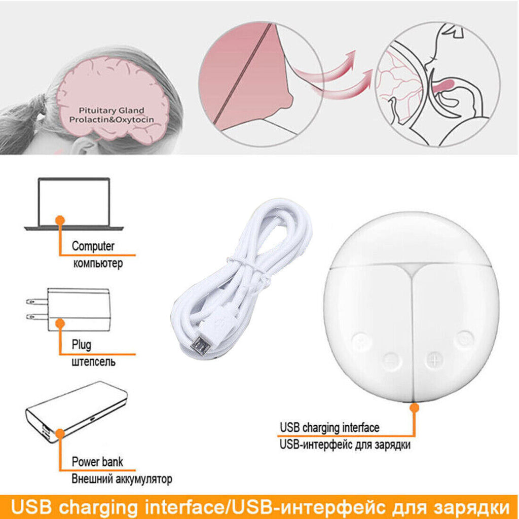 Electric Breast  Mute Automatic Dual Breastpump Baby Infant Feeding With USB
