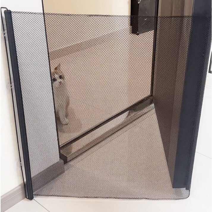 Retractable Pet Dog Gate Safety Guard Folding Baby Toddler Stair Gates Isolation