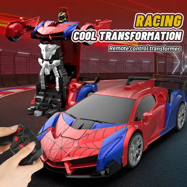 Transforming Remote Control Car Robot, R&C Car Toy, One-Button Deformation, Children's Day Gifts, 1-18 Scale 360' Rotating Drifting, Toys Suitable For Kids Over 3 Years Old, Educational Toy, Birthday