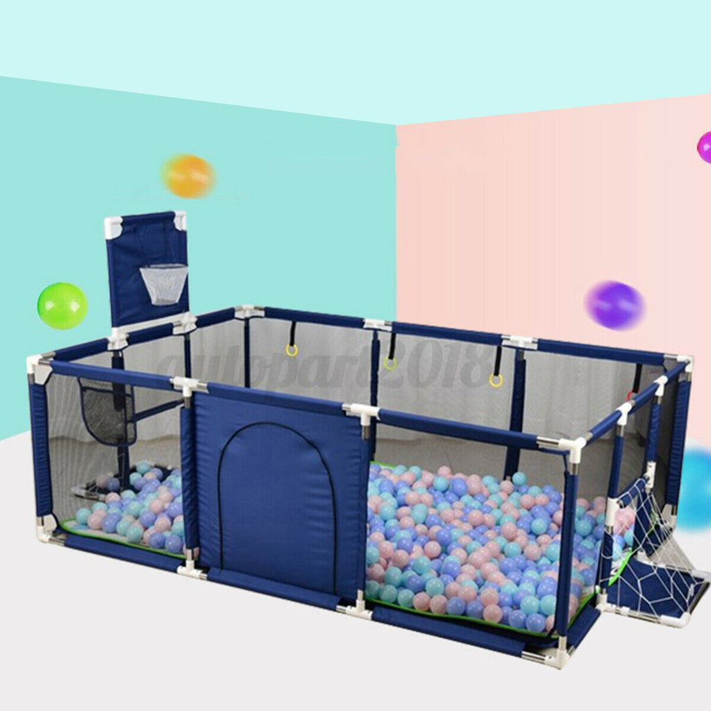 Baby Playpen Child Play Mat Kid Interactive Safety Gate Slide Fence Game Set