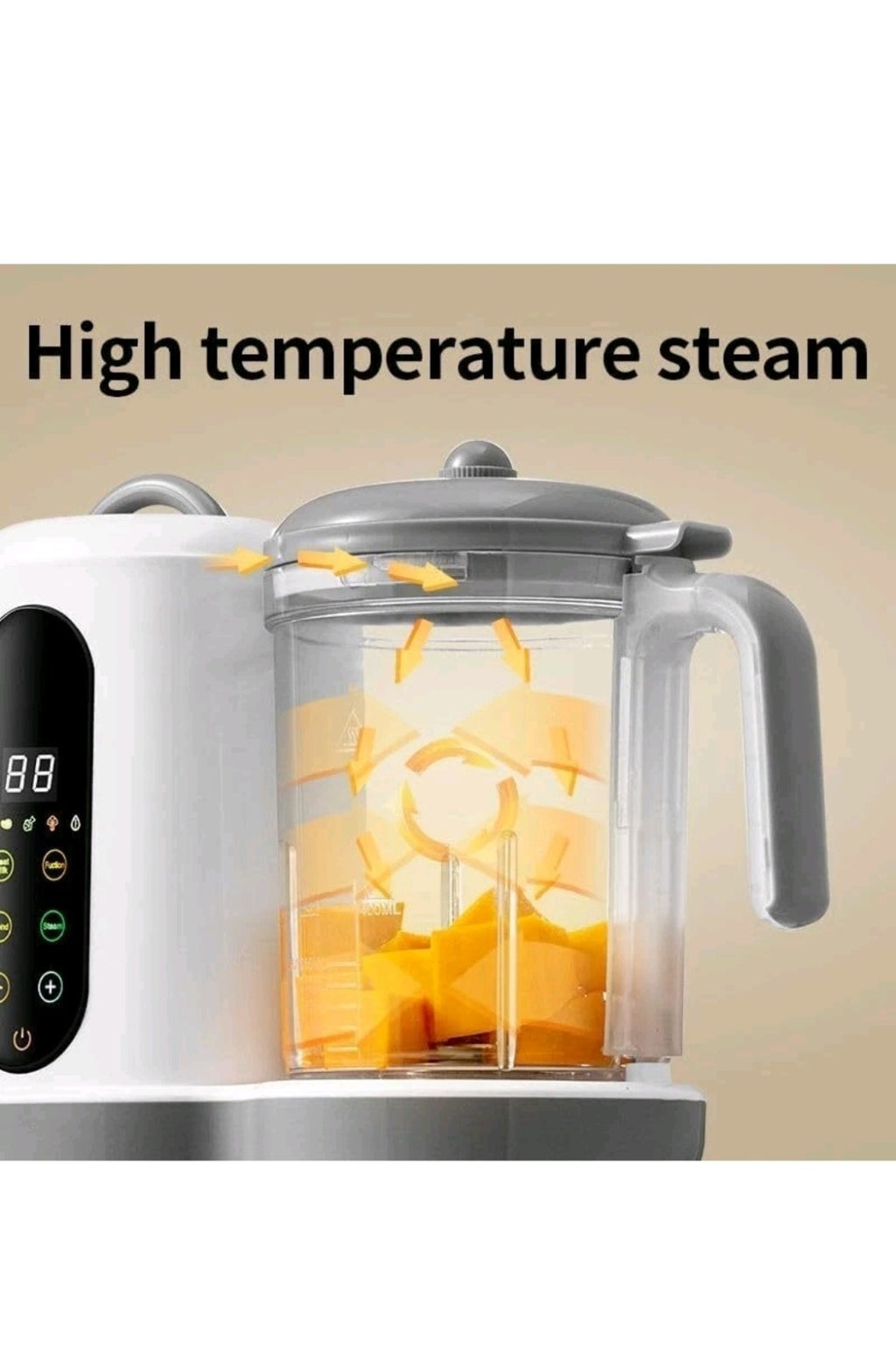 Baby Food Maker With Steamer Blender Auto Clean LED Touch Panel UK