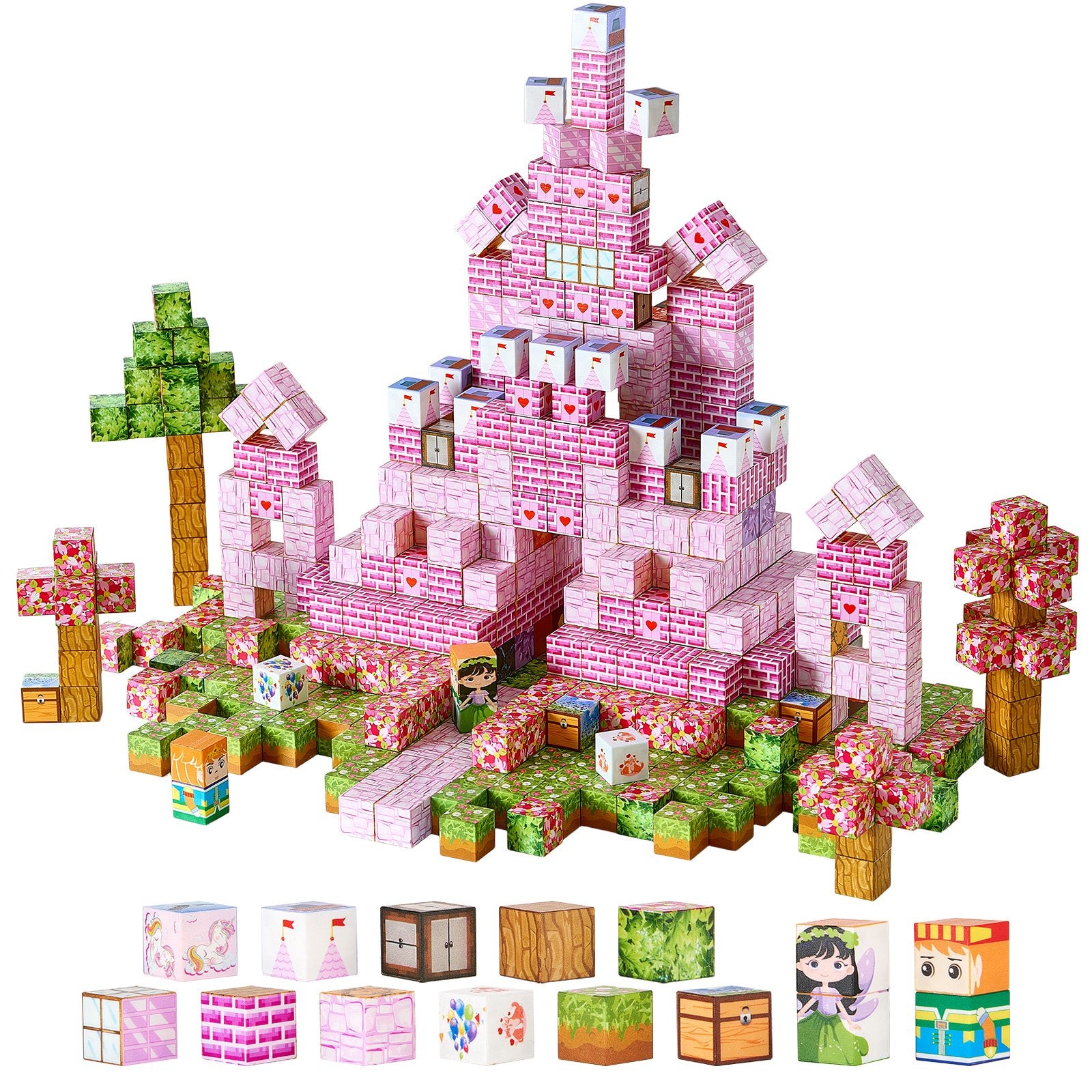 Magnetic Blocks 100 PCS Princess Castle Set STEM Montessori Sensory Toys